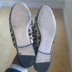 Gucci Princeton leopard pony mules